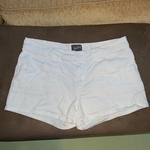 BeBop White Cotton “Jean” Shorts, Size 11